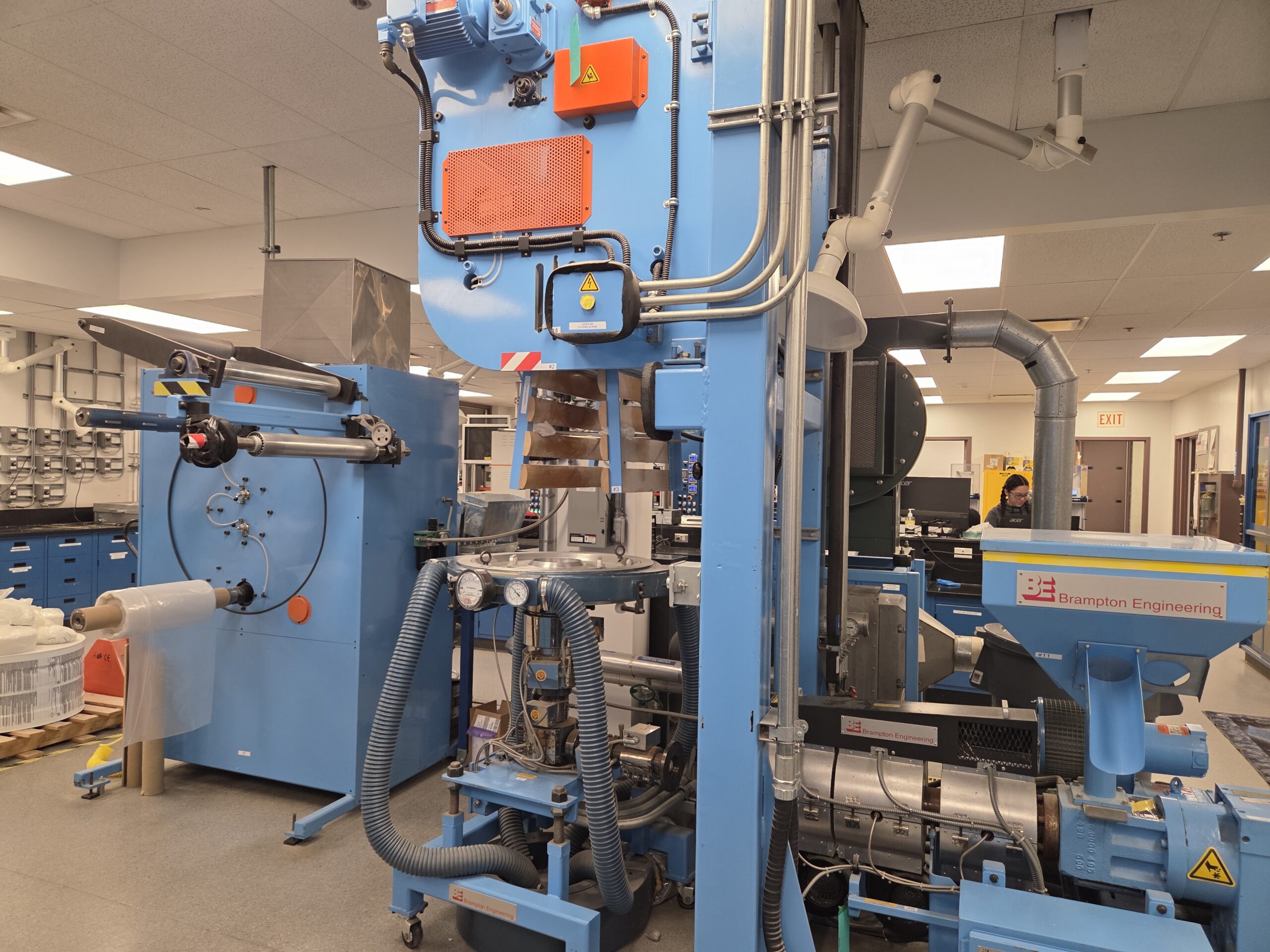 Brampton Engineering 1.5" Complete Single-Layer Blown Film Line – R&D / Pilot / Low-Volume Production